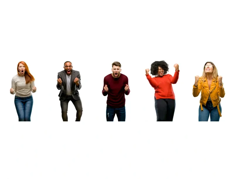 happy people celebrating